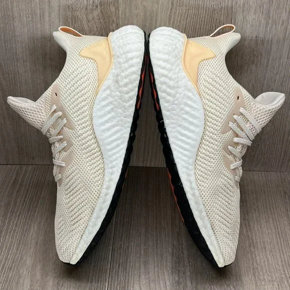 Adidas Shoes Mens 7.5 Alphaboost Ecru Tint 'Glow Orange' Running Sneakers G28565 - Picture 8 of 12